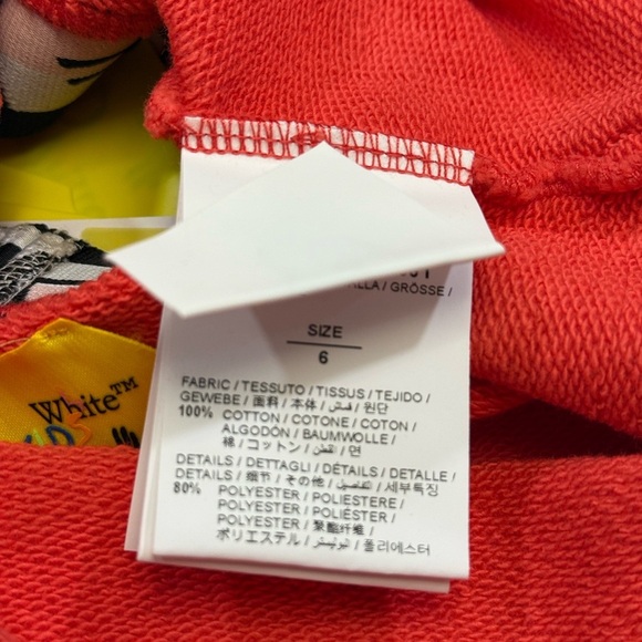 Off-White Vibrant Red/Orange Kids Skirt - Picture 4 of 4